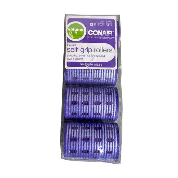 Conair Thermal Self Grip Rollers Multiple Sizes 12 piece Set Volume and Lift New - Picture 1 of 6